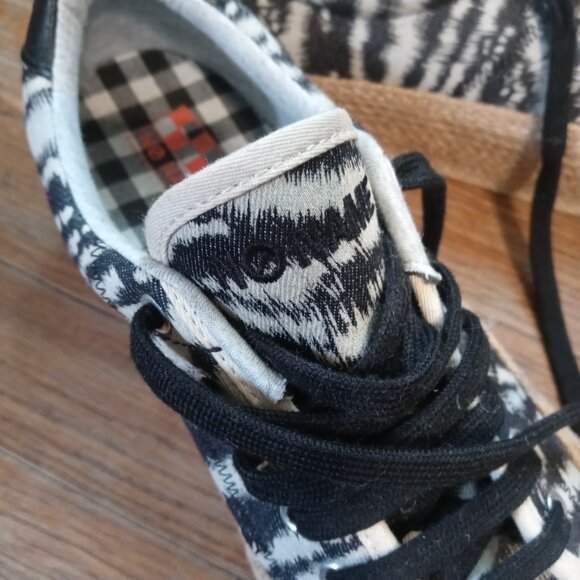 NO NAME zebra print jute trim espadrille platform lace up sneakers (40/US9) - Picture 6 of 11